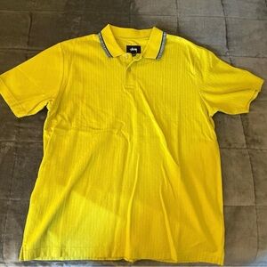 Stussy Yellow Polo Shirt